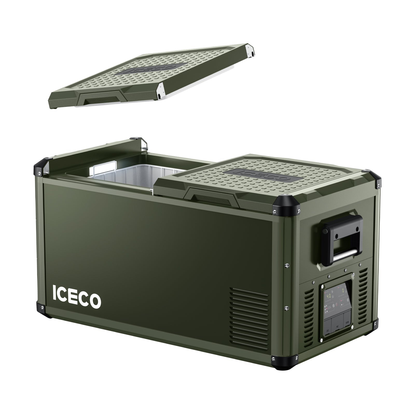 79.2QT VL75ProD Olive 12V Heavy Duty Metal Fridge Freezer| ICECO