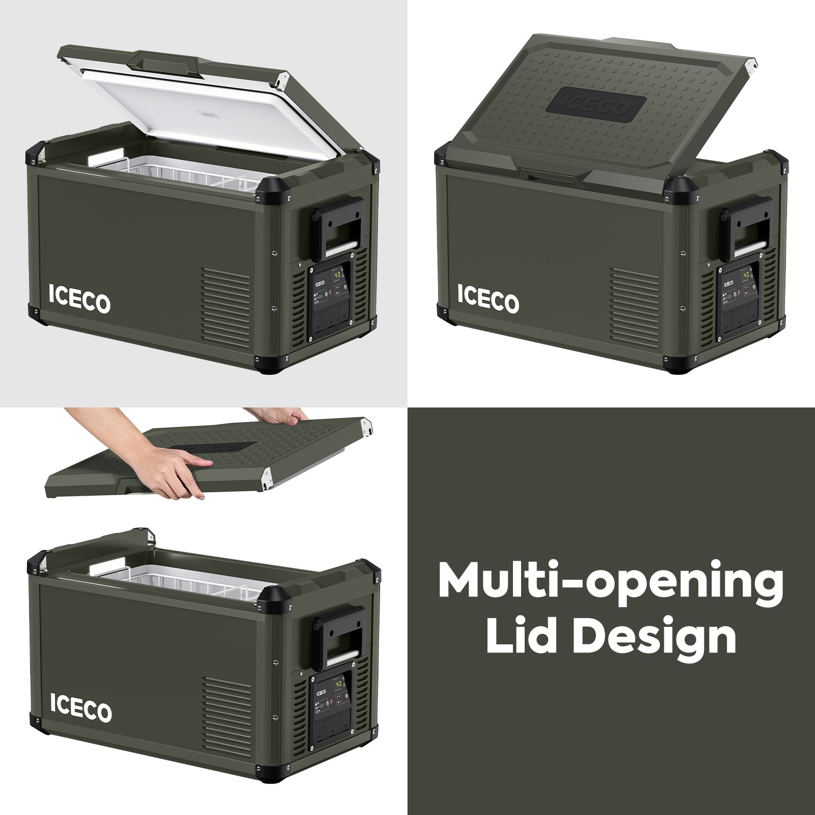 NEW!37QT VL35ProS Olive 12V Metal Single Zone Fridge Freezer | ICECO