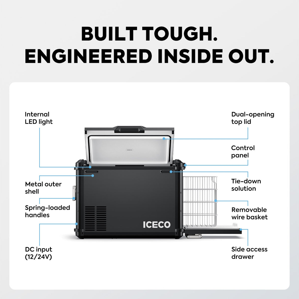 VL45Plus Single Zone 3-Way Access Portable Freezer | ICECO | 44 QT - image 6