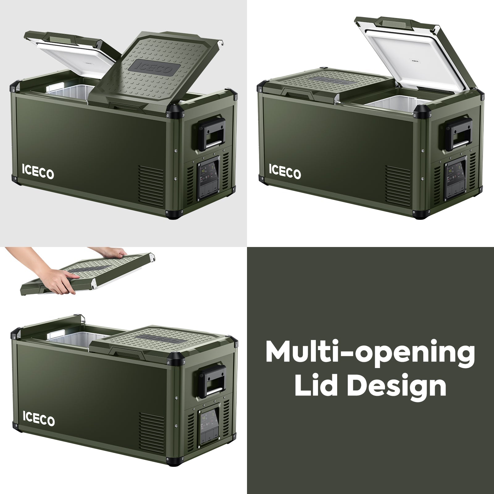 79.2QT VL75ProD Olive 12V Heavy Duty Metal Fridge Freezer| ICECO