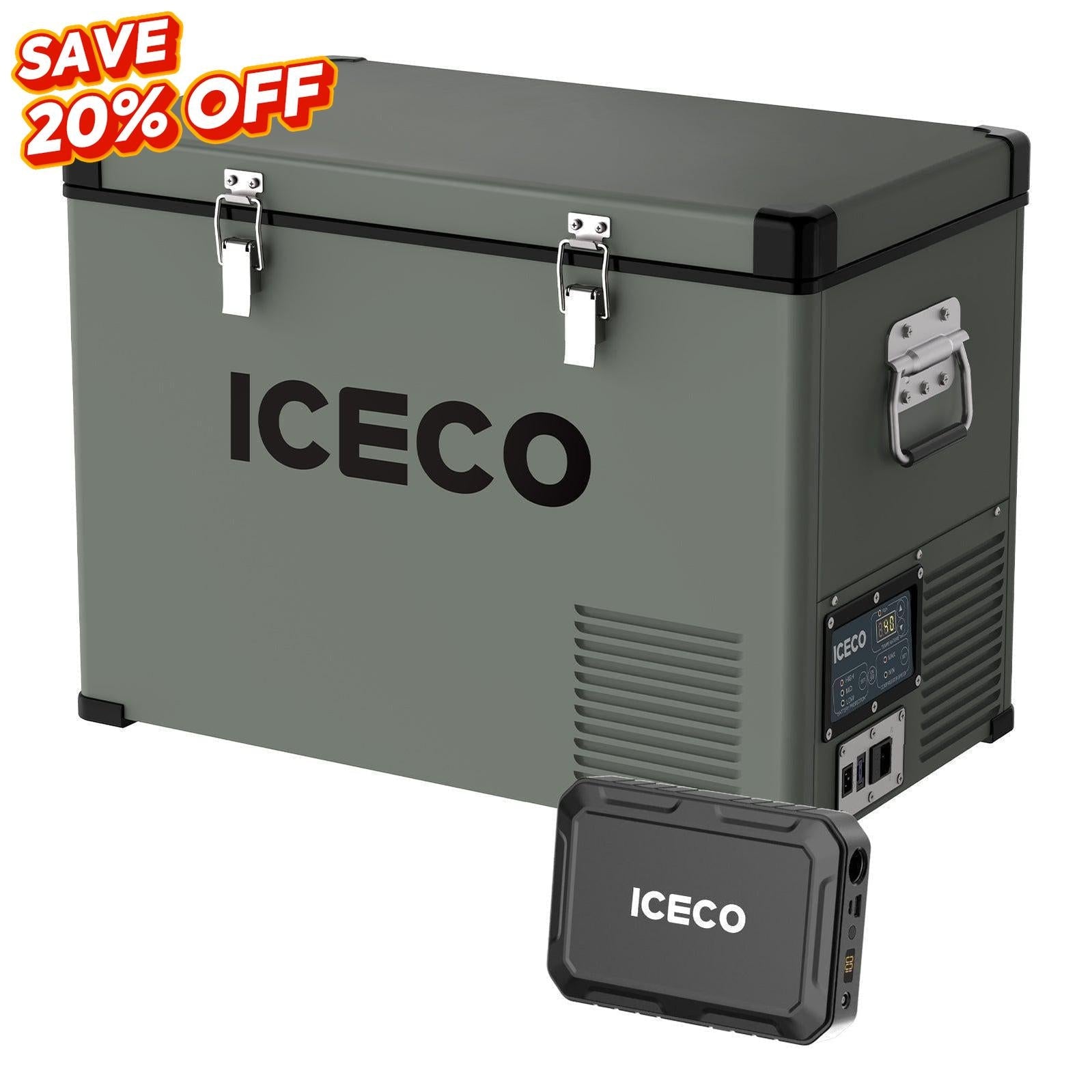 47.5QT VL45 Portable Fridge Single Zone Freezer With Magnetic Power Bank