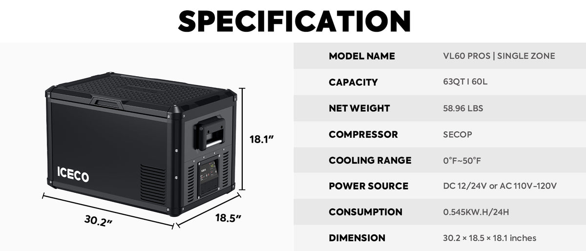 VL60ProS Single Zone Portable Freezer | ICECO | 60 LT - image 3