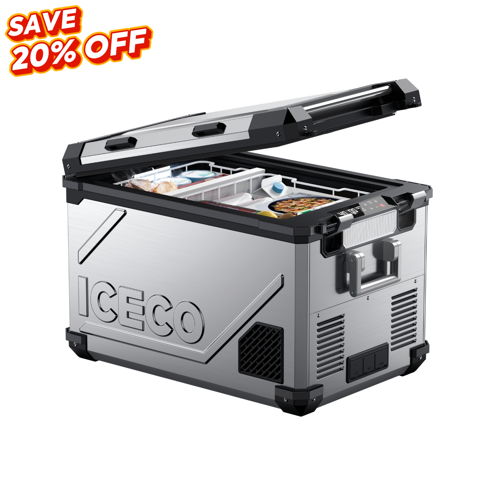 58QT APL55 Dual Zone 12 Volt Fridge With Ice Tray | ICECO