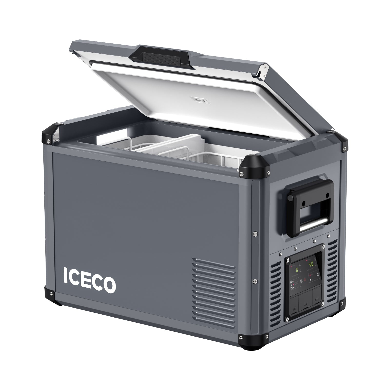 47.5QT VL45ProD-Gray Dual Zone Upgrade Portable Fridge Freezer | ICECO