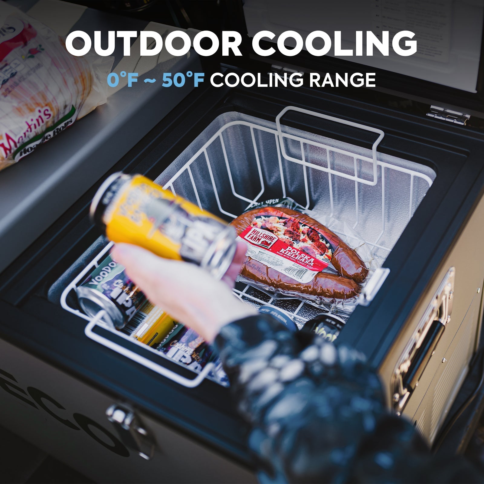 63.4QT VL60 Dual Zone Metal Fridge Freezer with Cover | ICECO