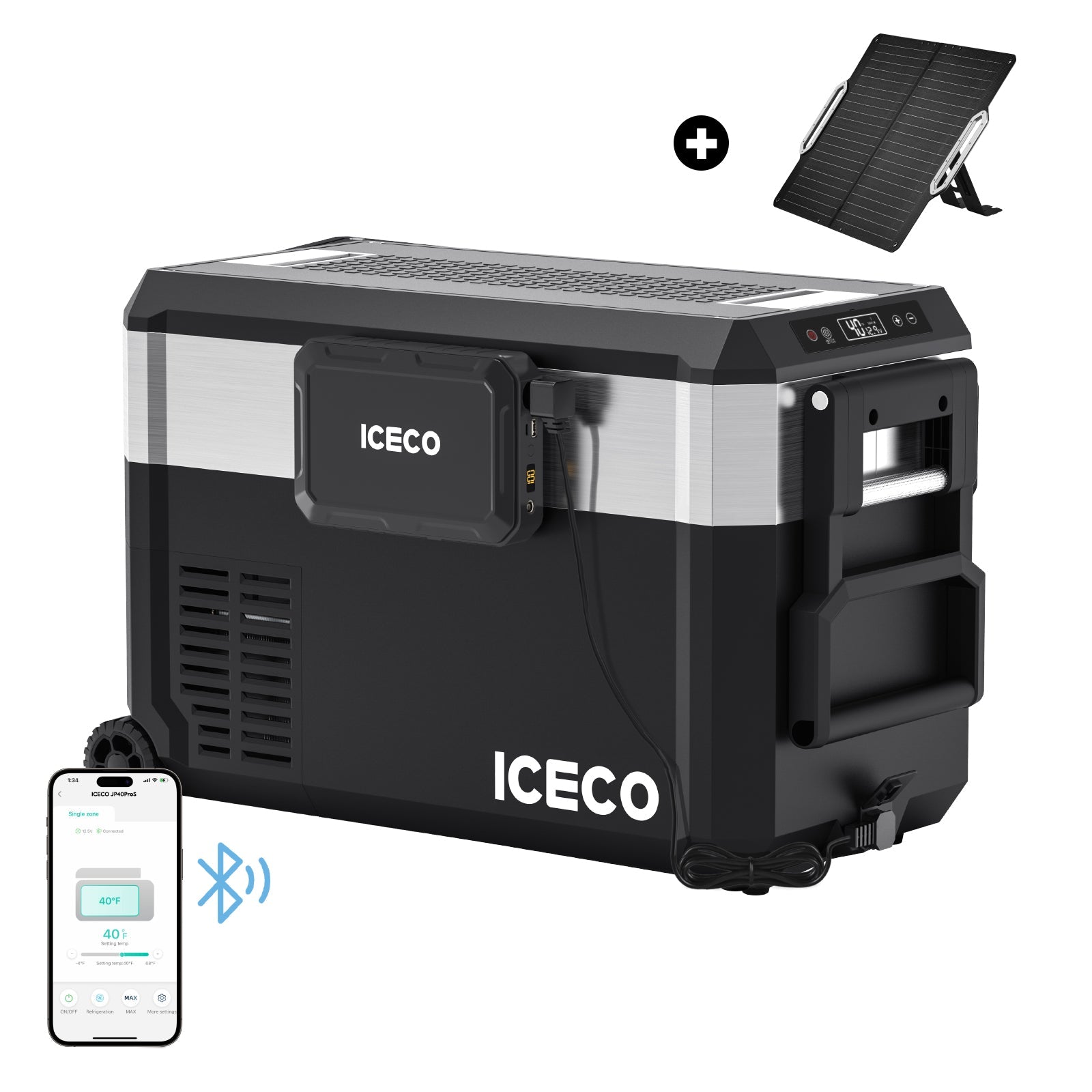 JP40Pro Wheeled Portable Freezer with Magnetic Battery | ICECO
