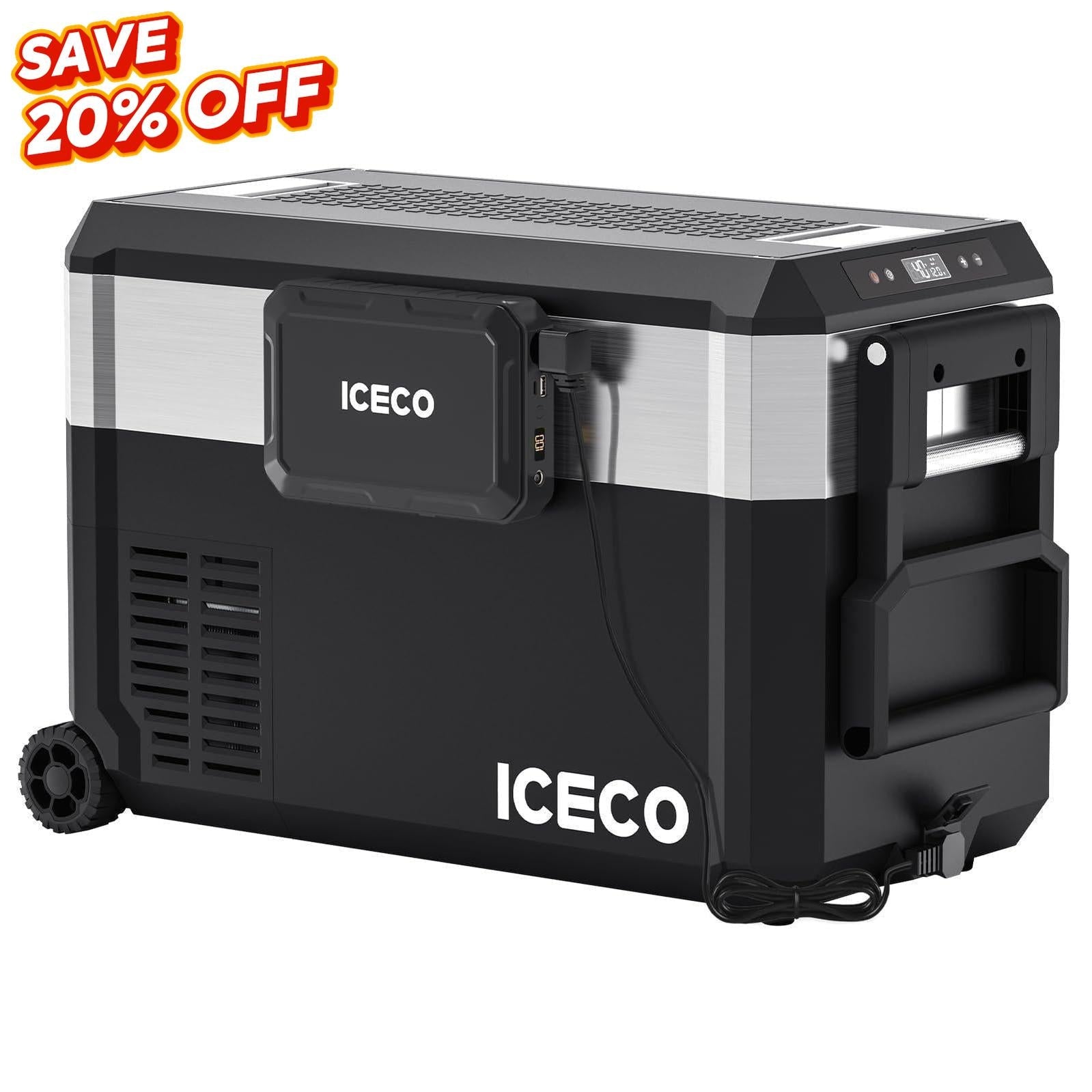 JP40Pro Wheeled Portable Freezer with Magnetic Battery | ICECO