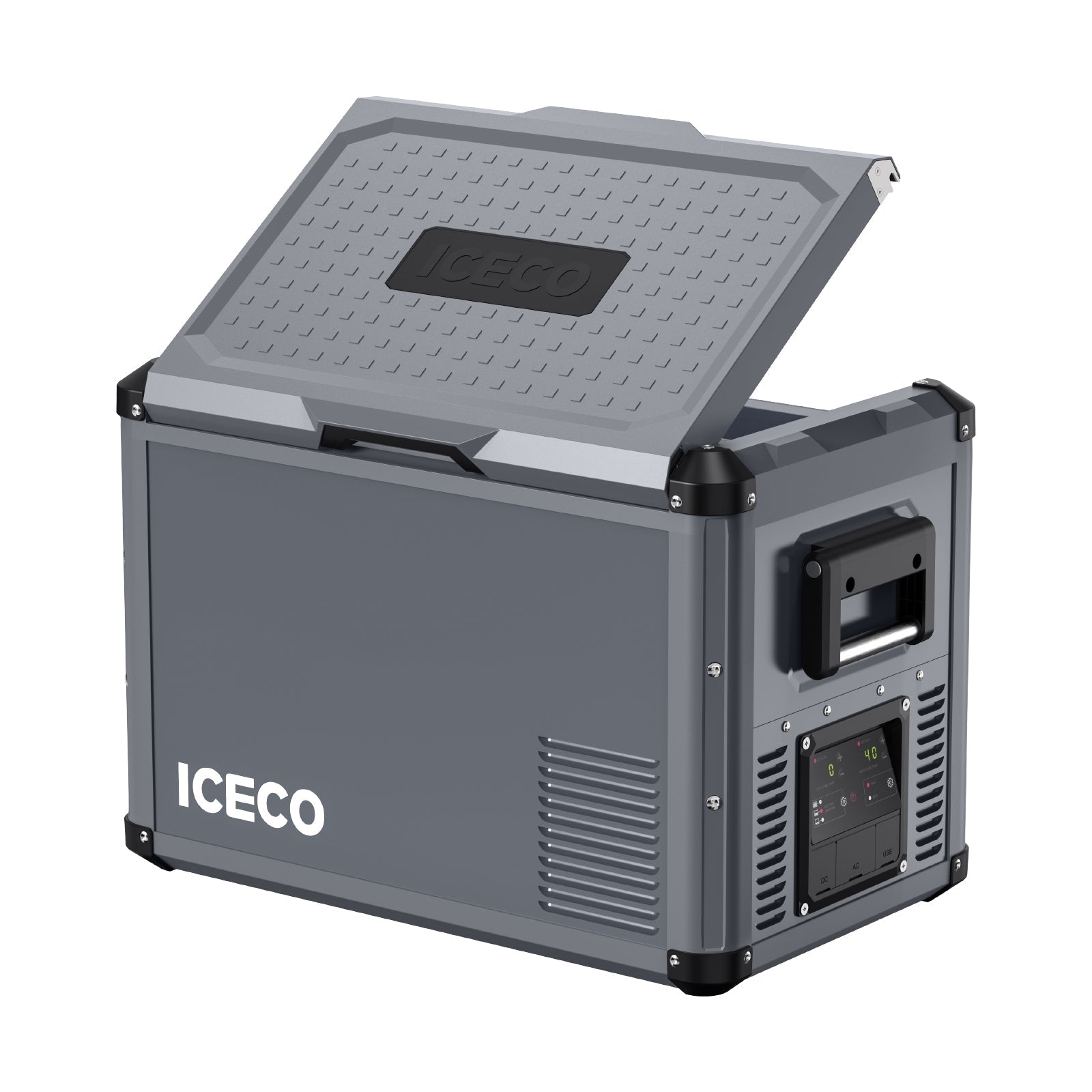 47.5QT VL45ProD-Gray Dual Zone Upgrade Portable Fridge Freezer | ICECO