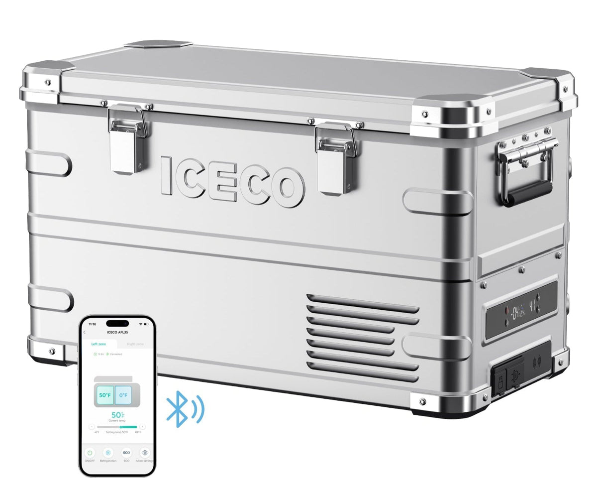 APL35 Dual Zone Aluminum Fridge Freezer | ICECO | 35 LT