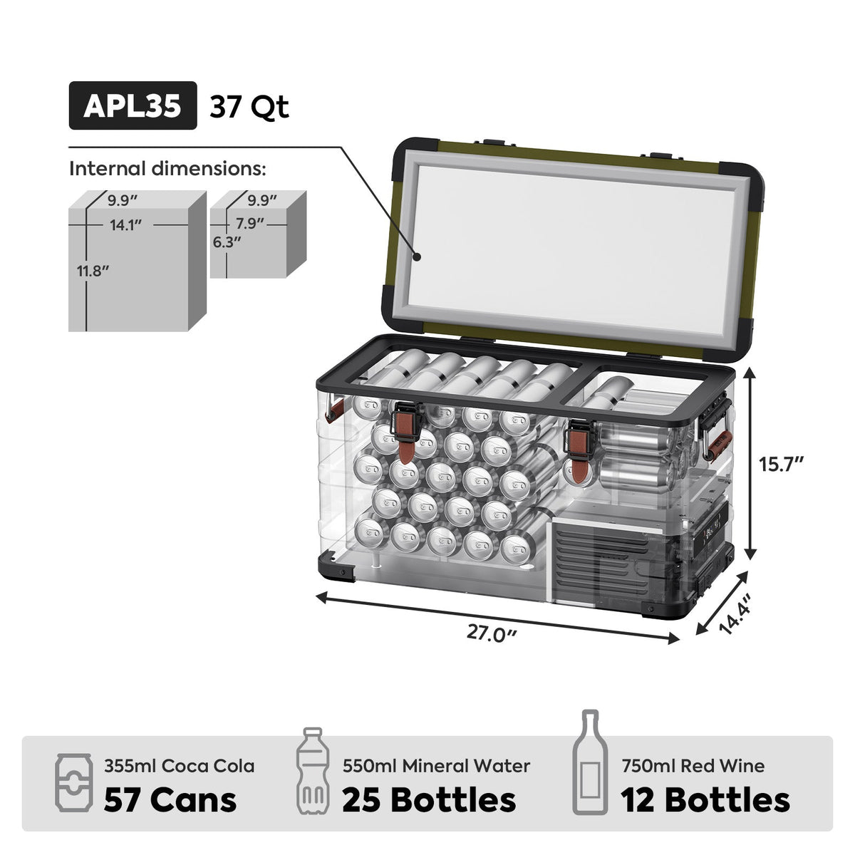 Jeep APL35 Dual Zone Portable Freezer | ICECO | 37 QT - image 3