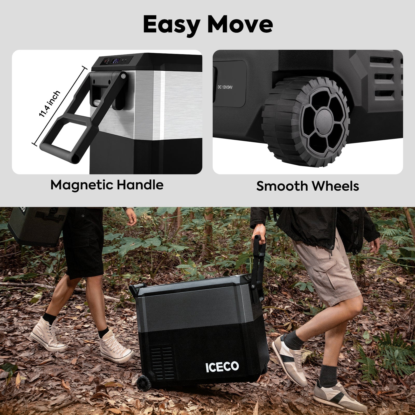 51QT JP50 Pro Wheeled Portable Freezer With Cover Car Fridge | ICECO