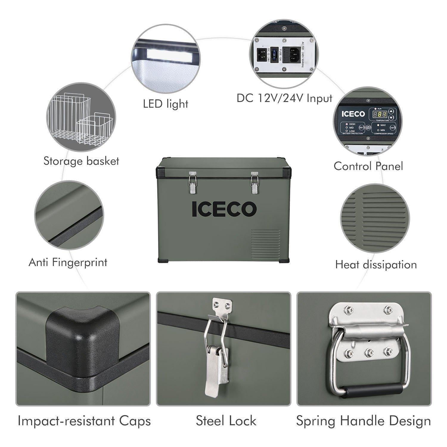 47.5QT VL45 Metal Refrigerator Single Zone Combo | ICECO