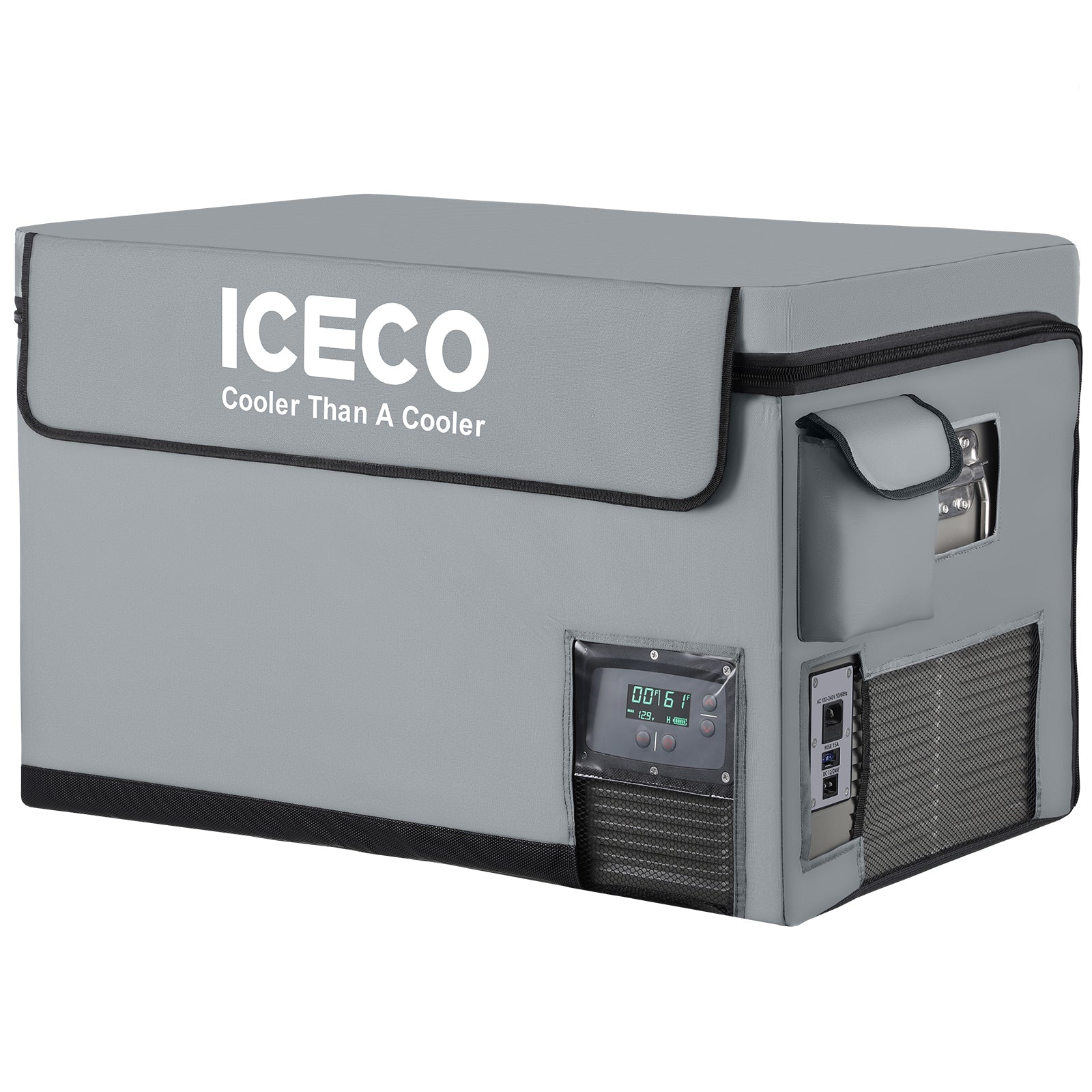 63.4QT VL60 Dual Zone Metal Fridge Freezer with Cover | ICECO